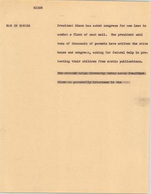 Primary view of object titled '[News Script: Nixon]'.