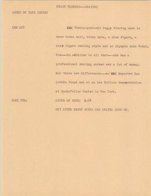 Primary view of object titled '[News Script: Peggy Fleming]'.
