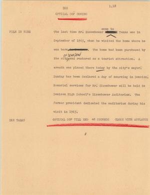 Primary view of object titled '[News Script: Ike]'.