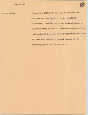 Primary view of object titled '[News Script: News at Ten]'.
