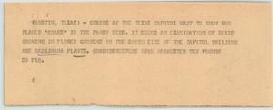 Primary view of object titled '[News Script: Marijuana in Capitol gardens]'.