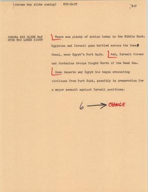Primary view of object titled '[News Script: Mid-East]'.