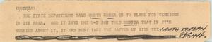 Primary view of object titled '[News Script: International tensions]'.