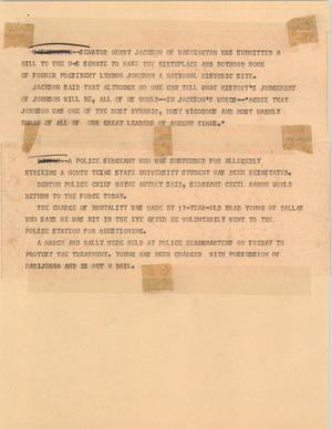 Primary view of object titled '[News Script: Local News]'.
