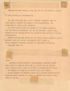 Primary view of object titled '[News Script: Supreme Court]'.