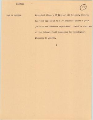 Primary view of object titled '[News Script: Brother]'.