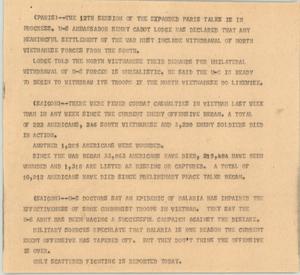Primary view of object titled '[News Script: Vietnam developments]'.