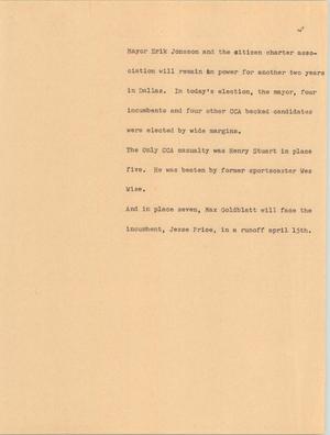 Primary view of object titled '[News Script: Citizen Charter Association]'.