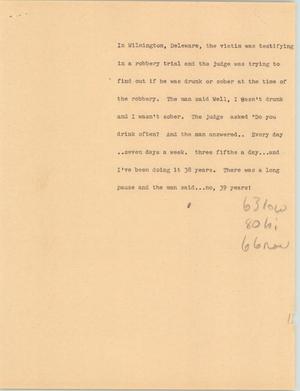Primary view of object titled '[News Script: Alcoholism]'.