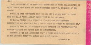 Primary view of object titled '[News Script: Henry B. Gonzalez]'.