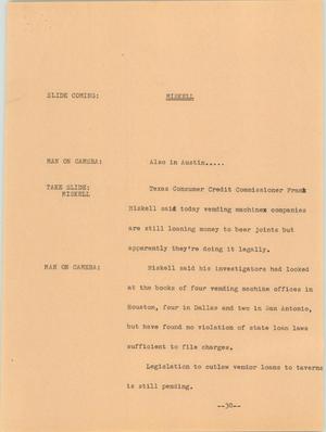 Primary view of object titled '[News Script: Miskell]'.