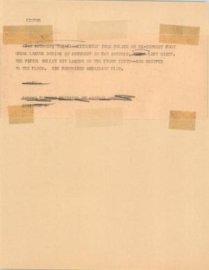 Primary view of object titled '[News Script: Police shooting]'.