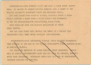 Primary view of object titled '[News Script: Civil rights]'.