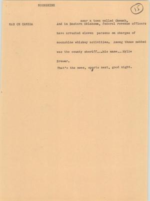 Primary view of object titled '[News Script: Moonshine]'.