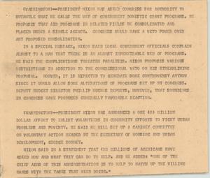 Primary view of object titled '[News Script: Domestic Grant Programs]'.