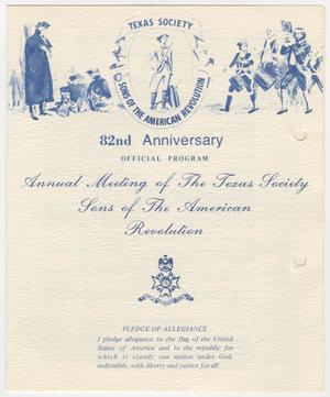 Primary view of object titled 'Annual Meeting of the Texas Society, Sons of the American Revolution, 1979'.