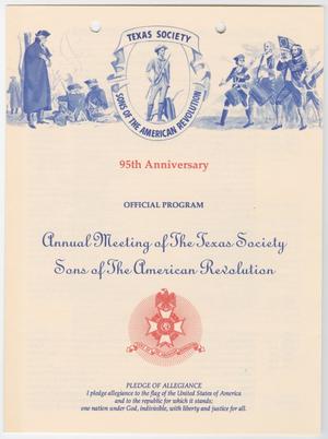 Primary view of object titled 'Annual Meeting of the Texas Society, Sons of the American Revolution, 1991'.
