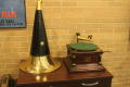 Primary view of [Gramophone on display in Sandborn Room]