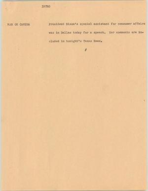 Primary view of object titled '[News Script: Intro]'.