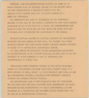 Primary view of object titled '[News Script: European News]'.