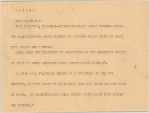 Primary view of object titled '[News Script: Urgent: With talks]'.