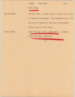 Primary view of object titled '[News Script: Mayor]'.
