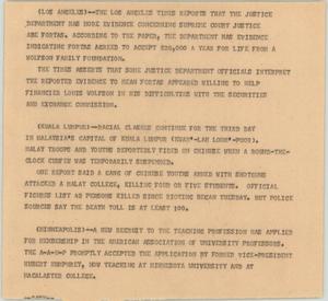 Primary view of object titled '[News Script: Unrest]'.