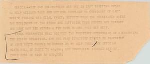 Primary view of object titled '[News Script: Supplies to disaster survivors]'.