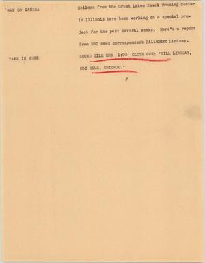 Primary view of object titled '[News Script: Naval project]'.