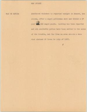 Primary view of object titled '[News Script: New Jersey]'.