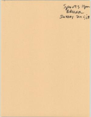 Primary view of object titled '[News Script: Dallas Sports]'.