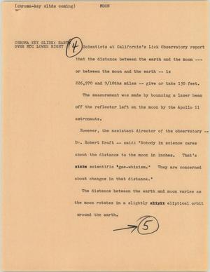 Primary view of object titled '[News Script: Moon]'.
