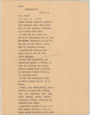 Primary view of object titled '[News Script: New York stocks changes]'.
