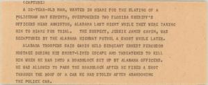 Primary view of object titled '[News Script: Capture]'.