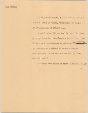 Primary view of object titled '[News Script: Drug trials in Mississippi]'.