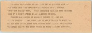 Primary view of object titled '[News Script: Tshombe Death]'.