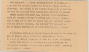 Primary view of object titled '[News Script: Strikes and policies]'.