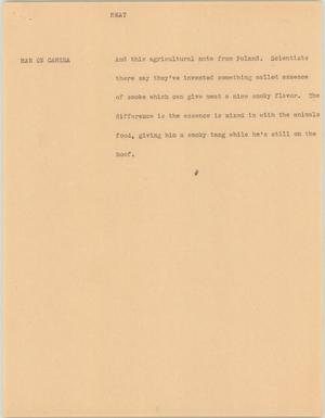 Primary view of object titled '[News Script: Meat]'.