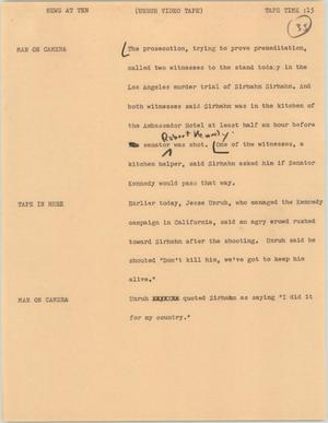 Primary view of object titled '[News Script: Murder trial testimonies]'.