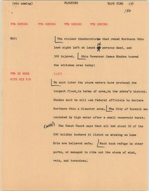 Primary view of object titled '[News Script: Flooding]'.