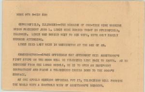 Primary view of object titled '[News Script: Springfield & Washington]'.