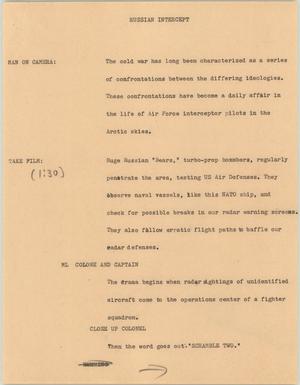 Primary view of object titled '[News Script: Russian Intercept]'.