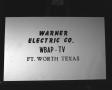 Primary view of [Advertisement Slide for 'Warner Electric Company']