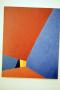 Photograph: [Orange and blue painting by Claudia Betti]