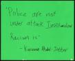 Thumbnail image of item number 1 in: '[Green "Police Are Not Under Attack" poster]'.