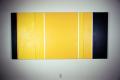 Photograph: [Yellow painting with black accents by Claudia Betti]