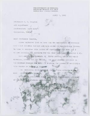 Primary view of object titled '[Letter from Kady B. Faulkner]'.