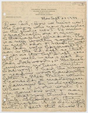 Primary view of object titled '[Letter from Caroline Wogan Durieux]'.
