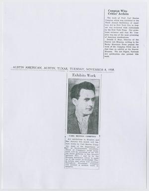 Primary view of object titled '[Clippings about Carl B. Compton]'.