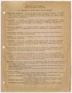 Primary view of object titled '[National Education Association membership information]'.